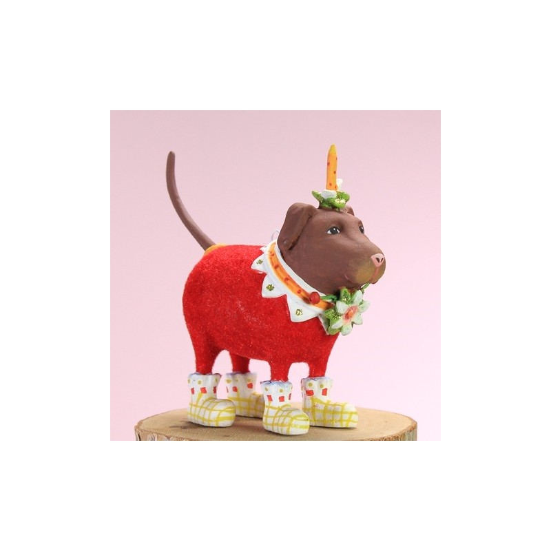 Krinkles – Lola Chocolate Lab Mini Ornaments