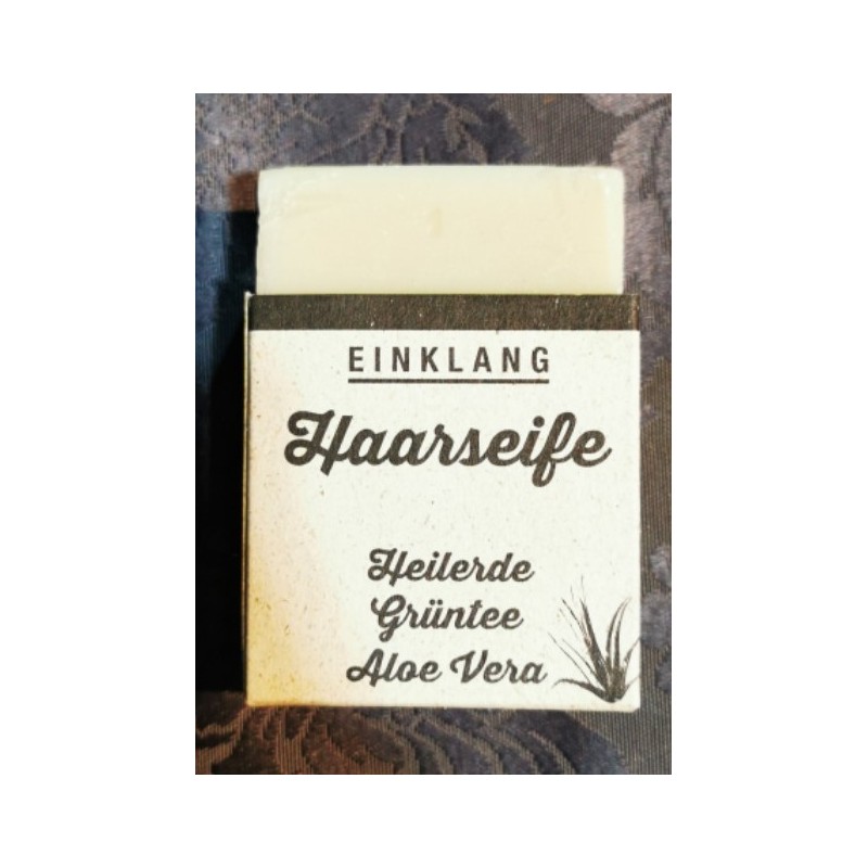 Grüntee - Aloe Vera   Haarseife 100g